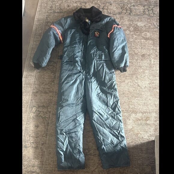 Vintage 70s Stearns Men’s Large 44-46 USA Snowmobile Suit Nylon Insulated - Picture 3 of 16